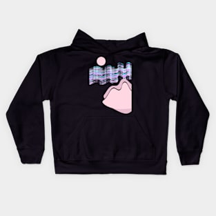 Northern Lights - Pink Kids Hoodie